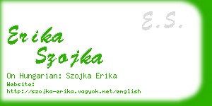 erika szojka business card